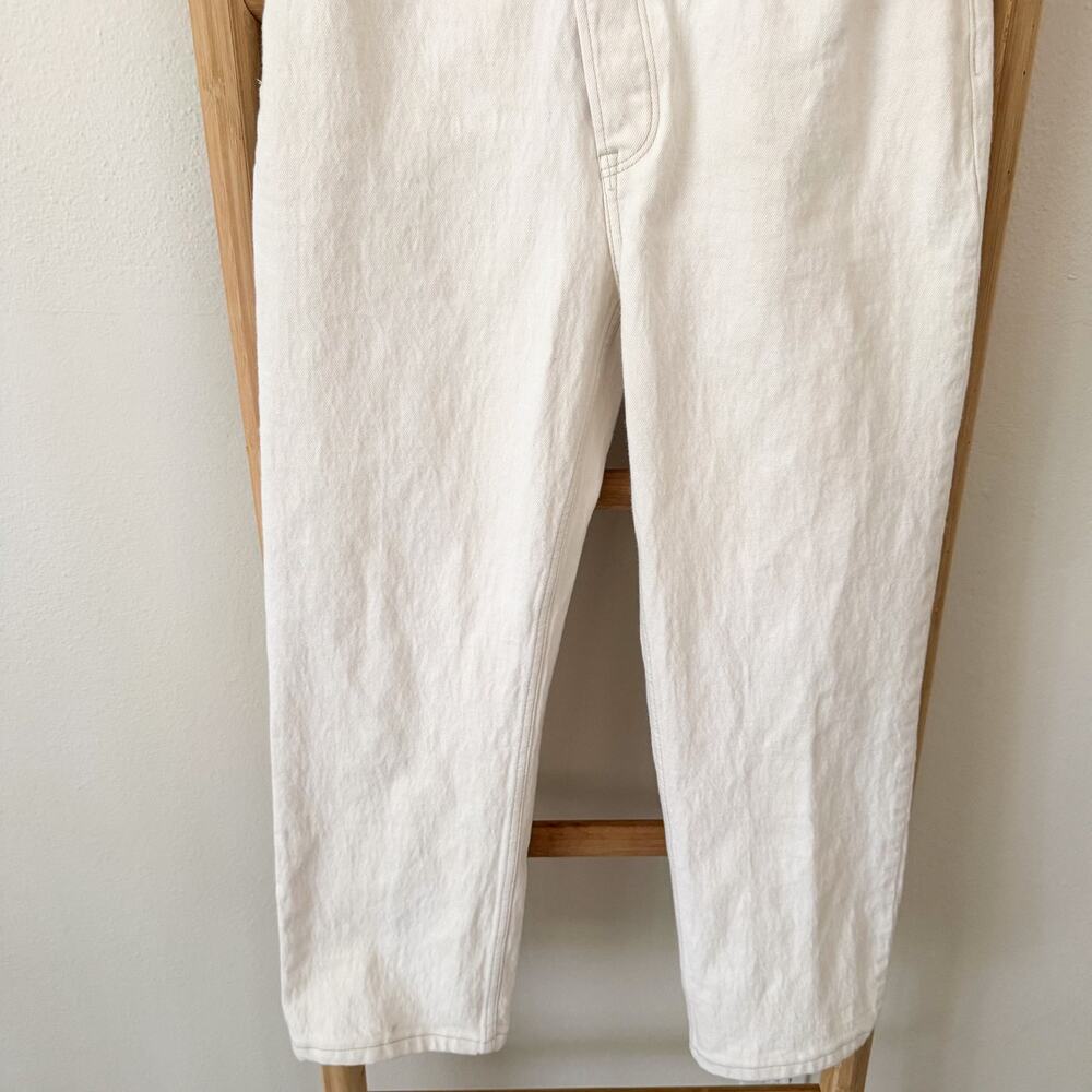 Abercrombie & Fitch The Dad High Rise Jeans Size 26/2R Bone White Straight Leg - Picture 4 of 10